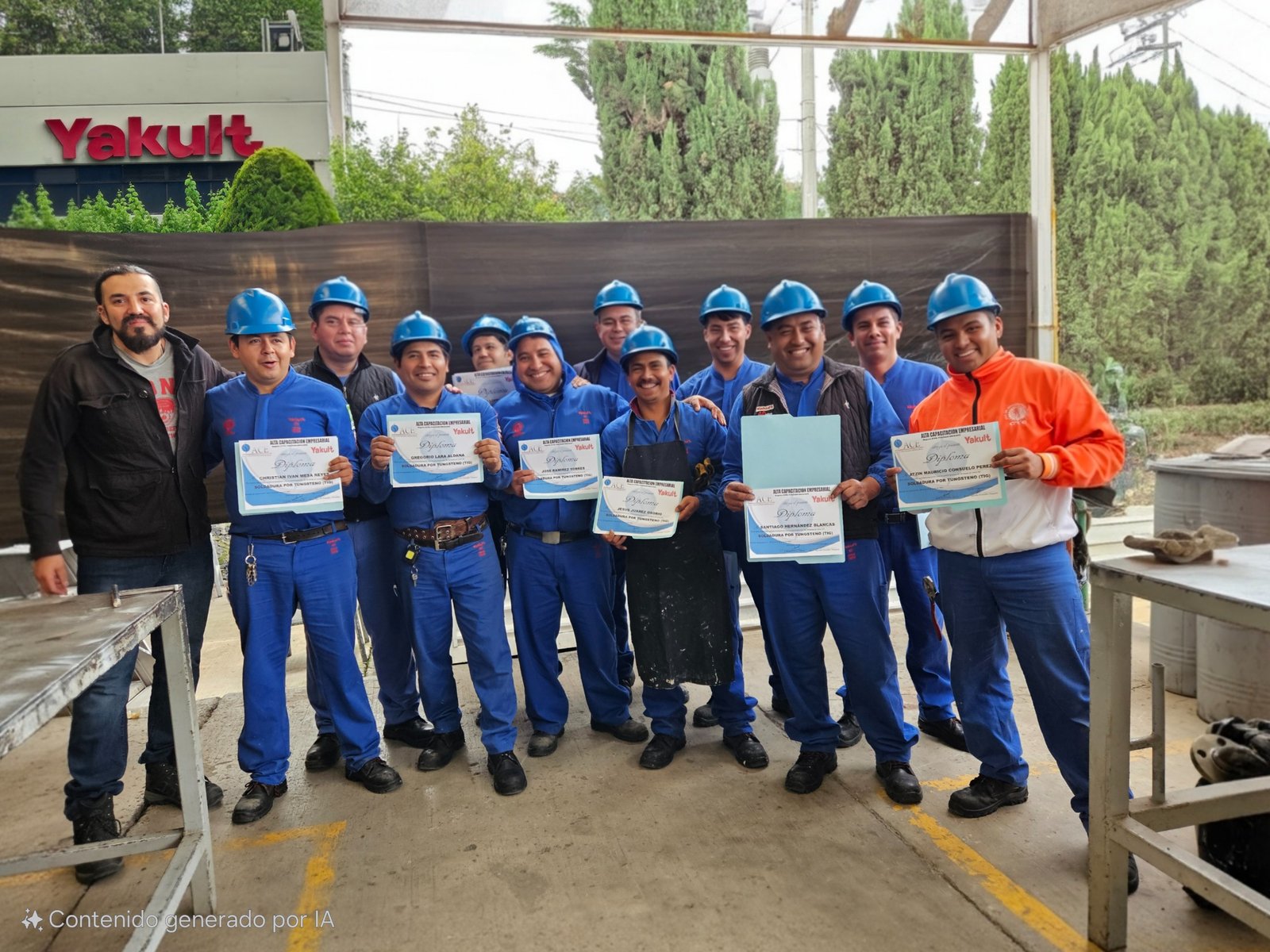 Capacitación en soldadura y entrega de constancias DC3 a personal de Yakult